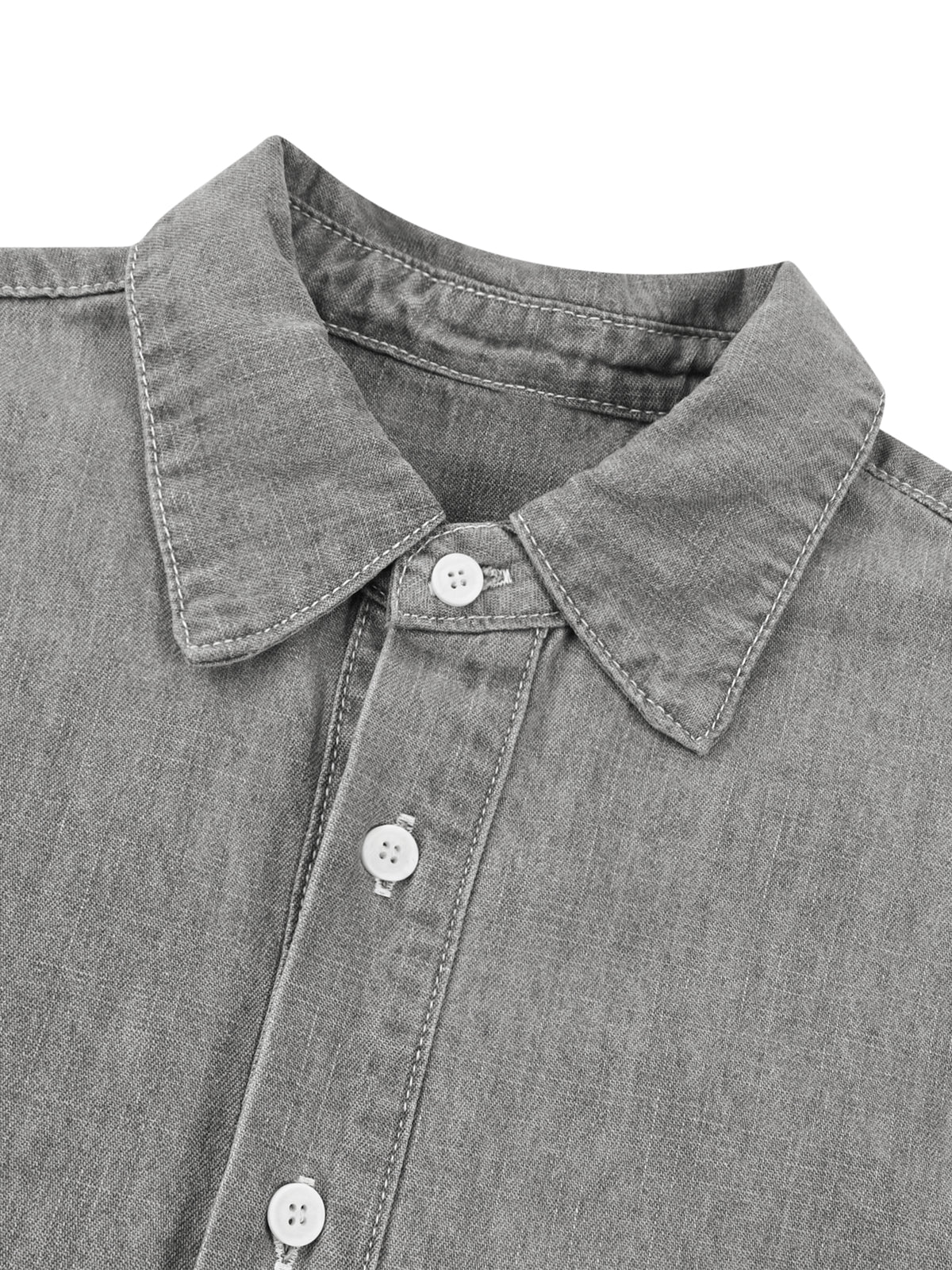 Unisex Vintage Wash Denim Shirt - ZERO DROP SUPPLY CO.