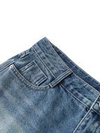 Women's Vintage Wash Raw Hem Denim Shorts