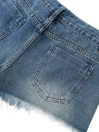 Women's Vintage Wash Raw Hem Denim Shorts