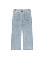 Digitally Enhanced Vintage Wash Straight Leg Jeans