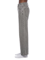 Digitally Enhanced Vintage Wash Straight Leg Jeans