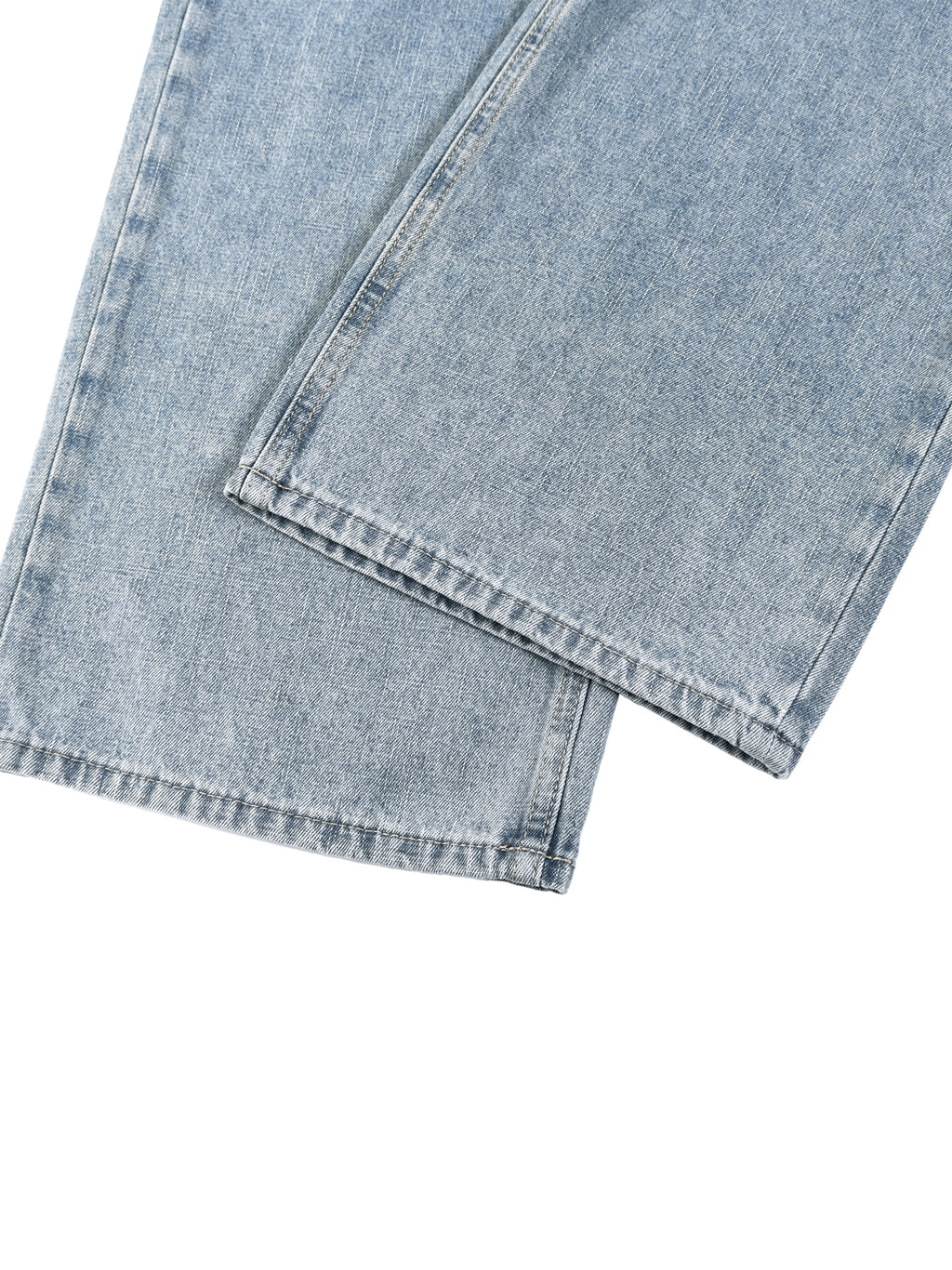 Digitally Enhanced Vintage Wash Straight Leg Jeans