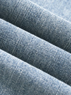 Digitally Enhanced Vintage Wash Straight Leg Jeans