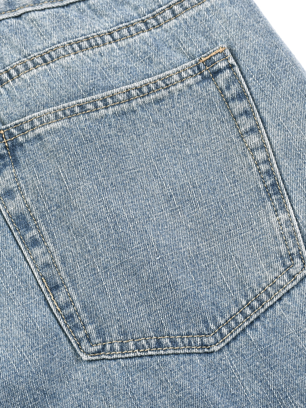 Digitally Enhanced Vintage Wash Straight Leg Jeans