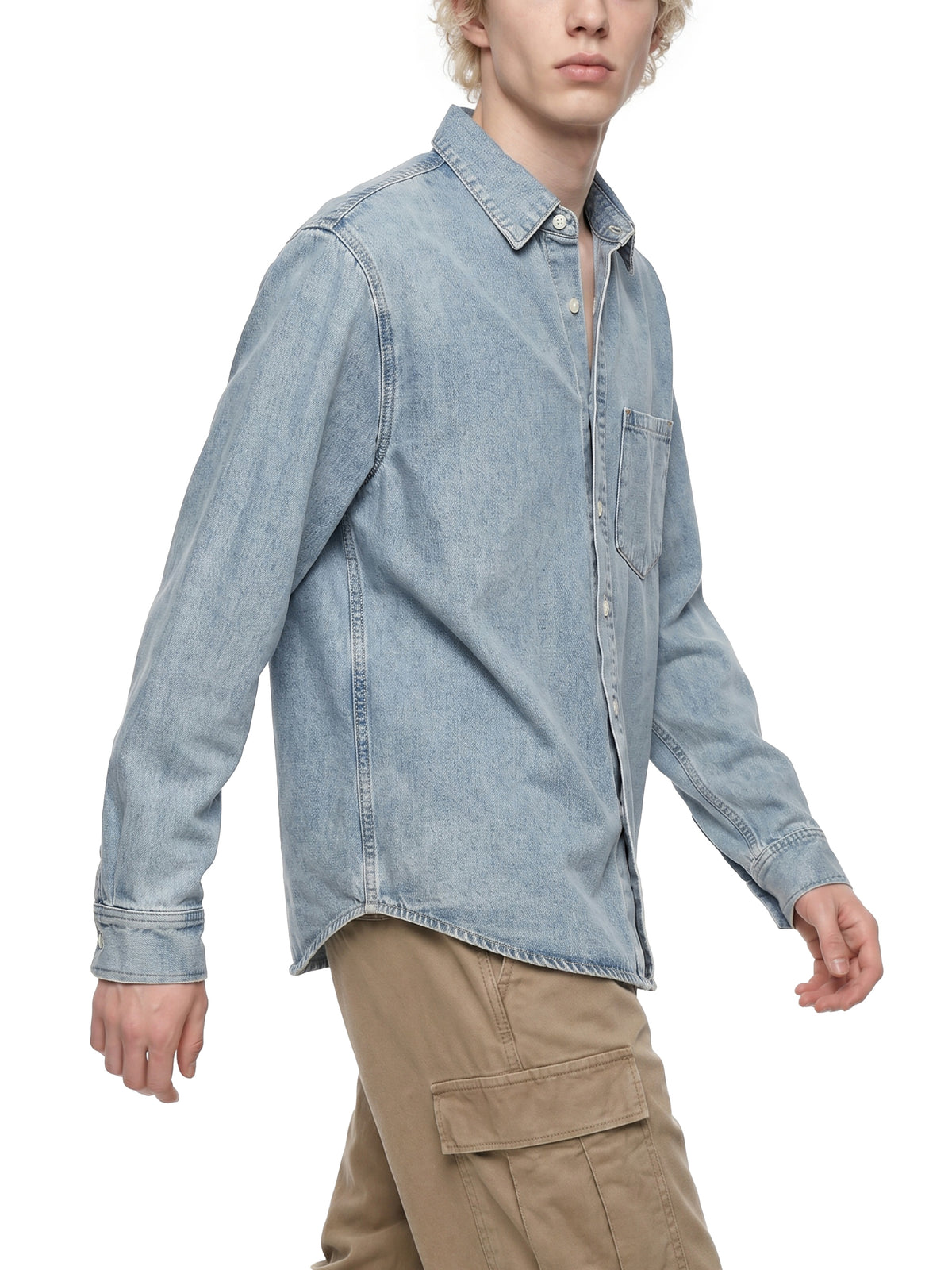 Unisex Vintage Wash Denim Shirt - ZERO DROP SUPPLY CO.