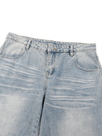Men’s Digitally Enhanced Enzyme Washed Wide Leg Jeans
