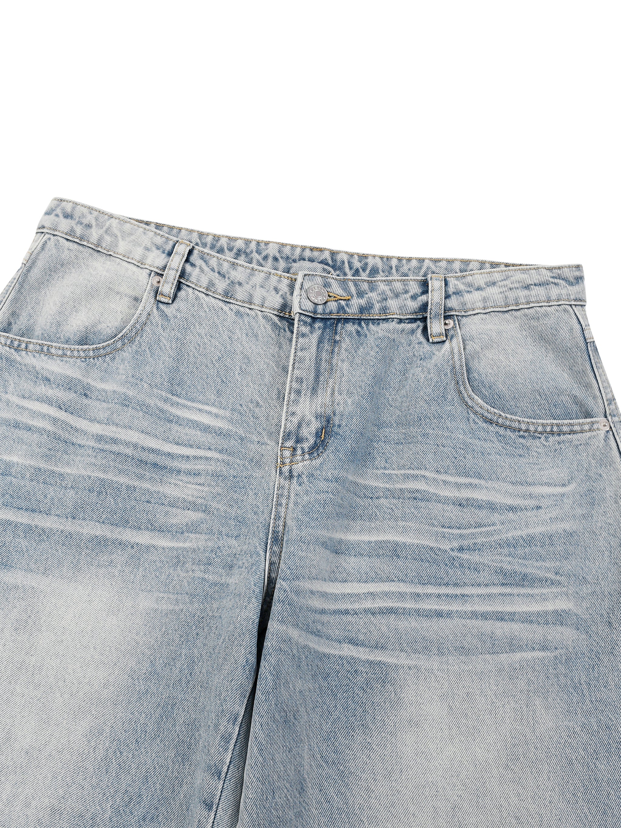 Men’s Digitally Enhanced Enzyme Washed Wide Leg Jeans
