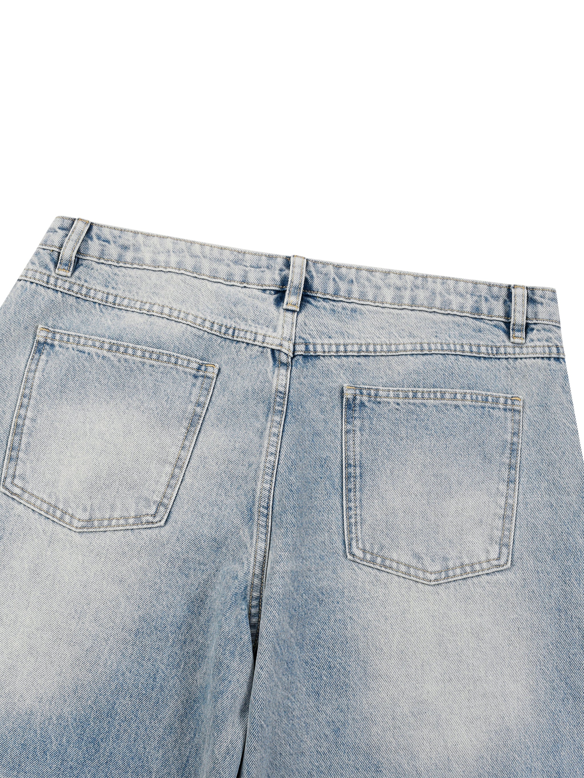 Men’s Digitally Enhanced Enzyme Washed Wide Leg Jeans
