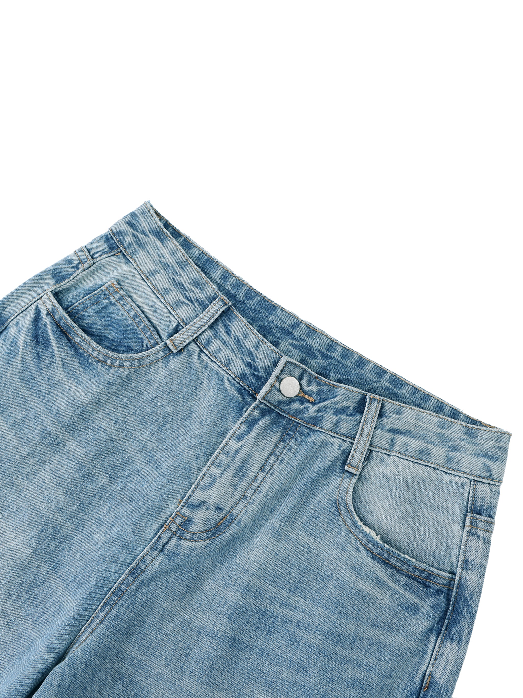 Women’s Artificial Expressions Paint Washed Wide Leg Jeans