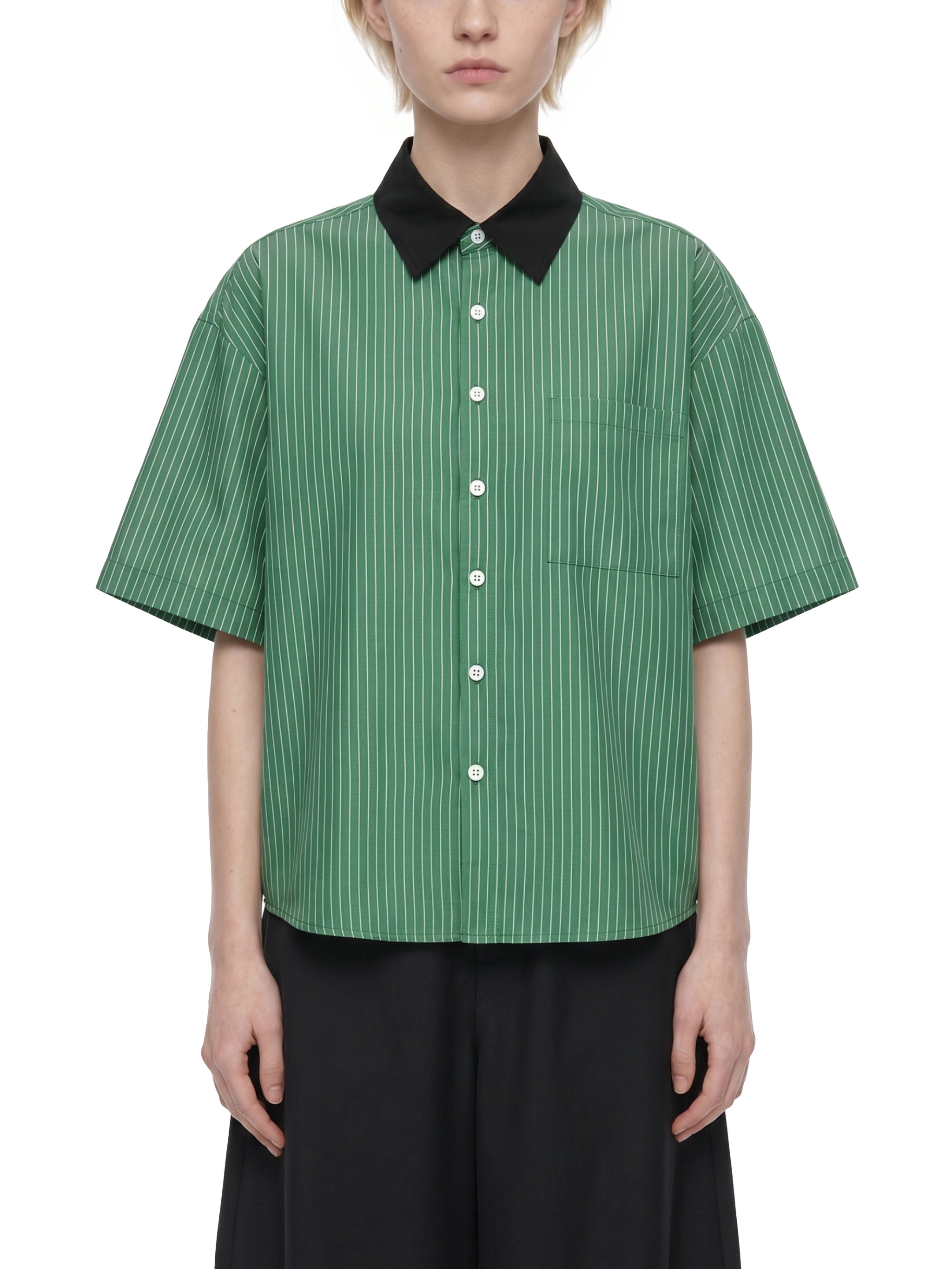 Neon Shadows Heart Veridion Contrast Collar Shirt