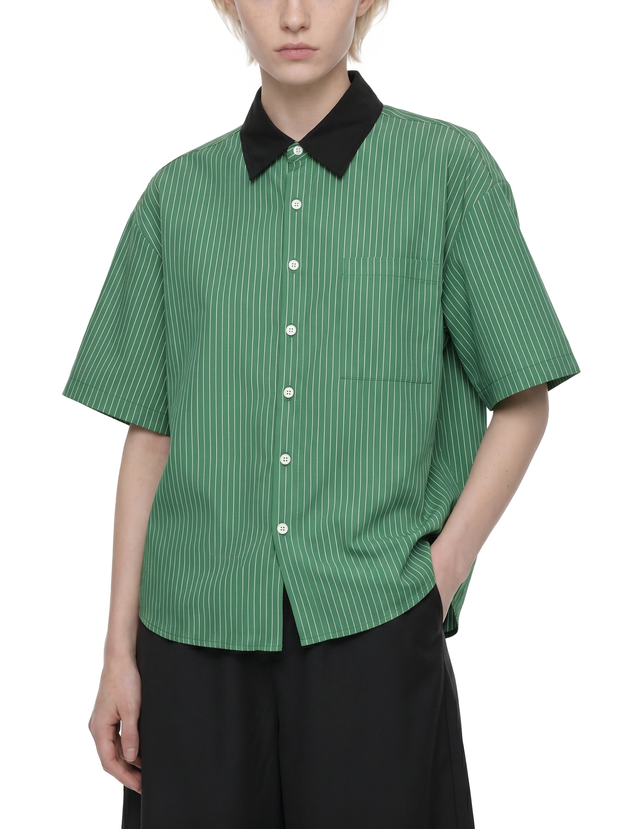 Neon Shadows Heart Veridion Contrast Collar Shirt