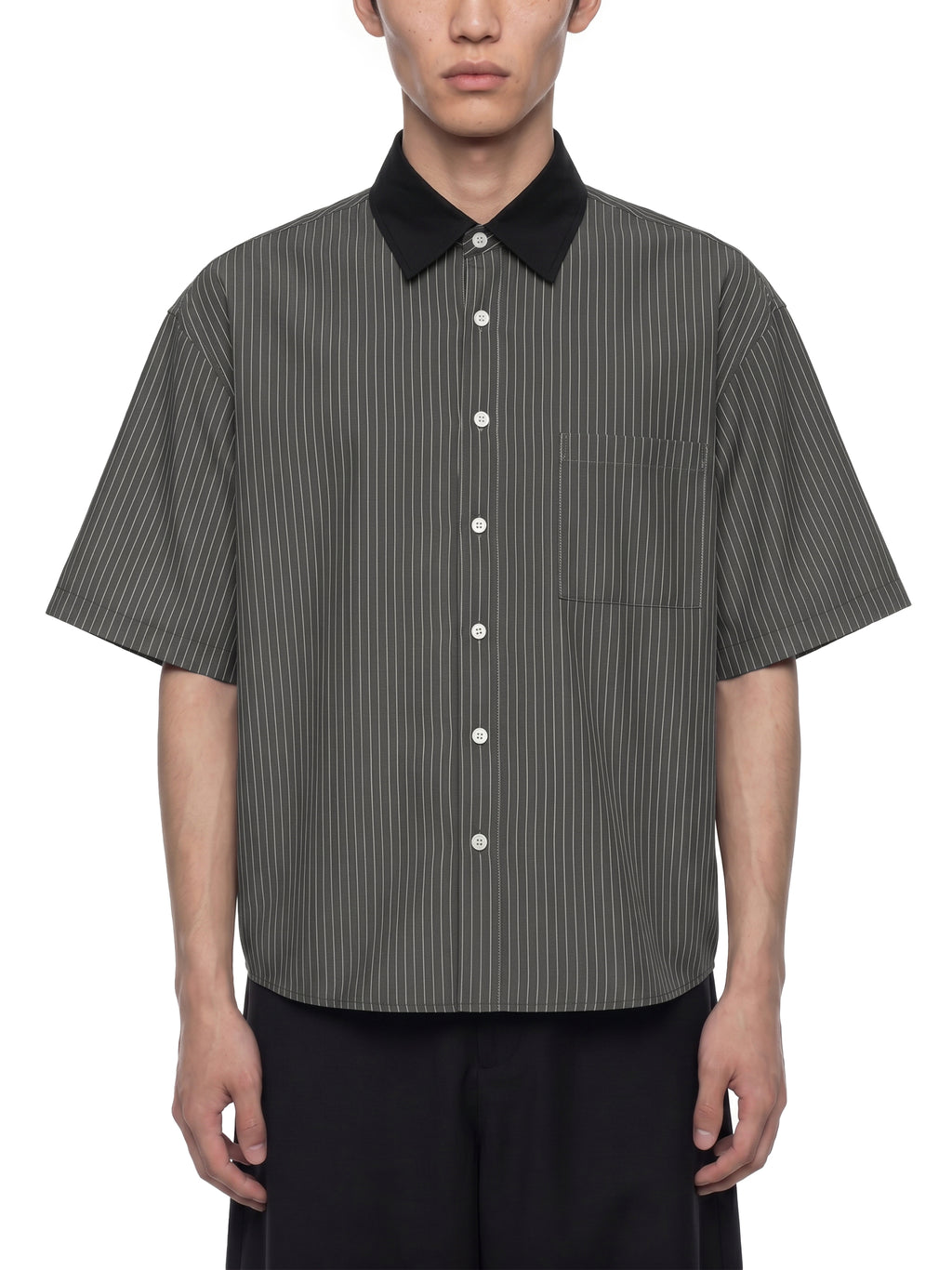 Neon Shadows Heart Veridion Contrast Collar Shirt