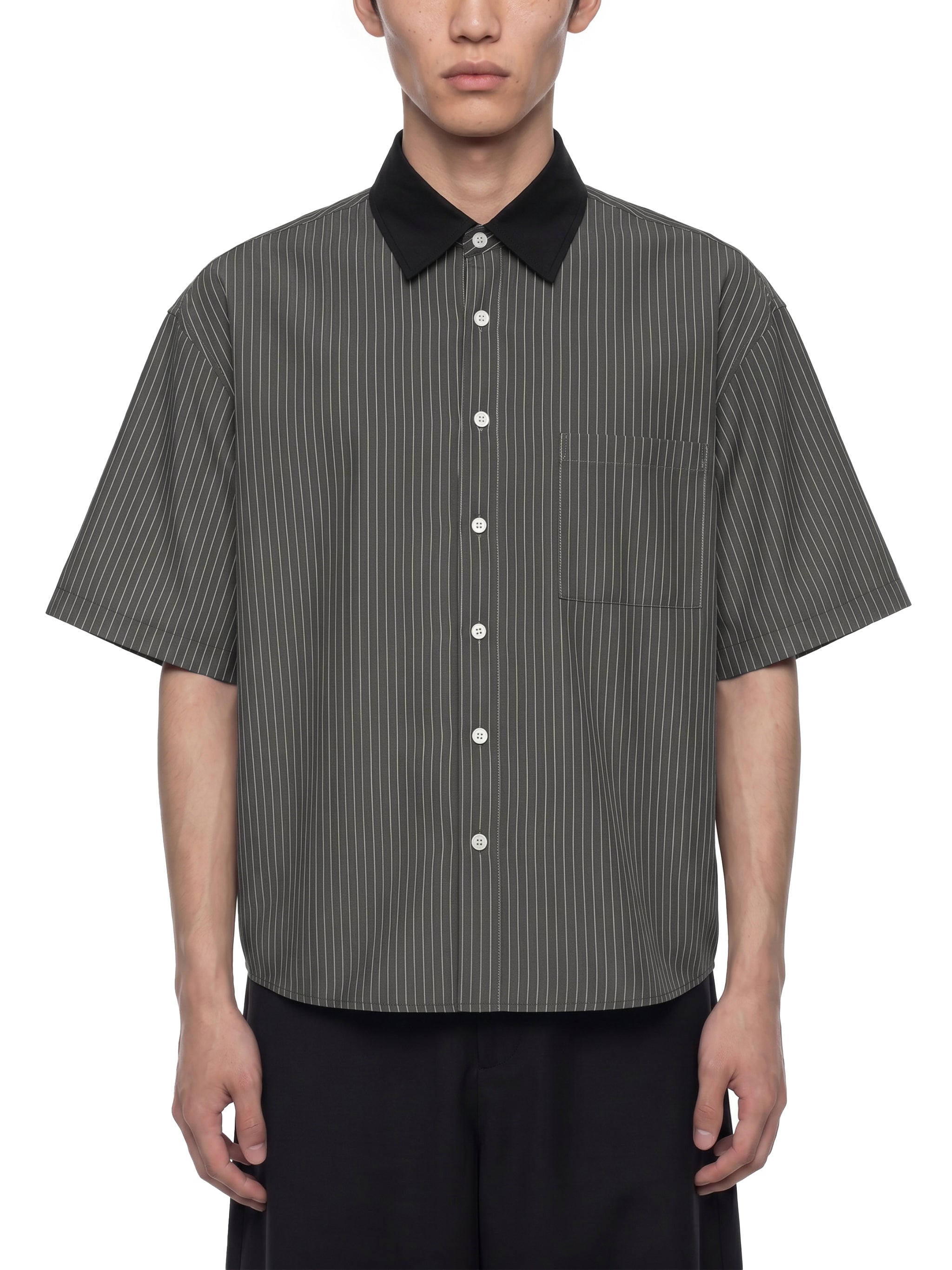 Neon Shadows Heart Veridion Contrast Collar Shirt