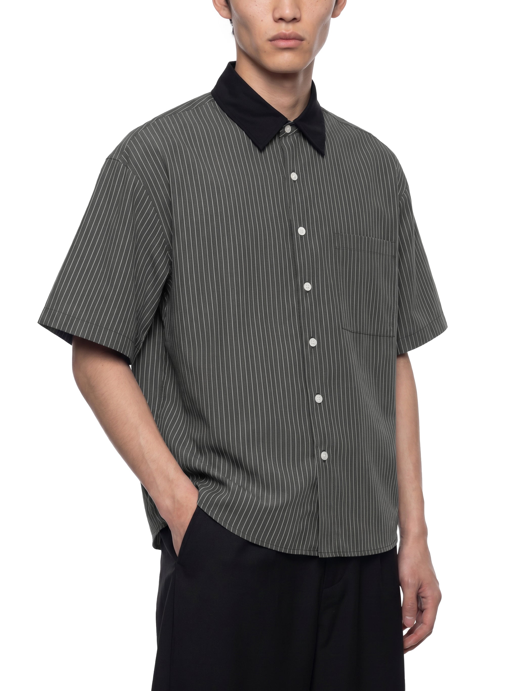 Neon Shadows Heart Veridion Contrast Collar Shirt