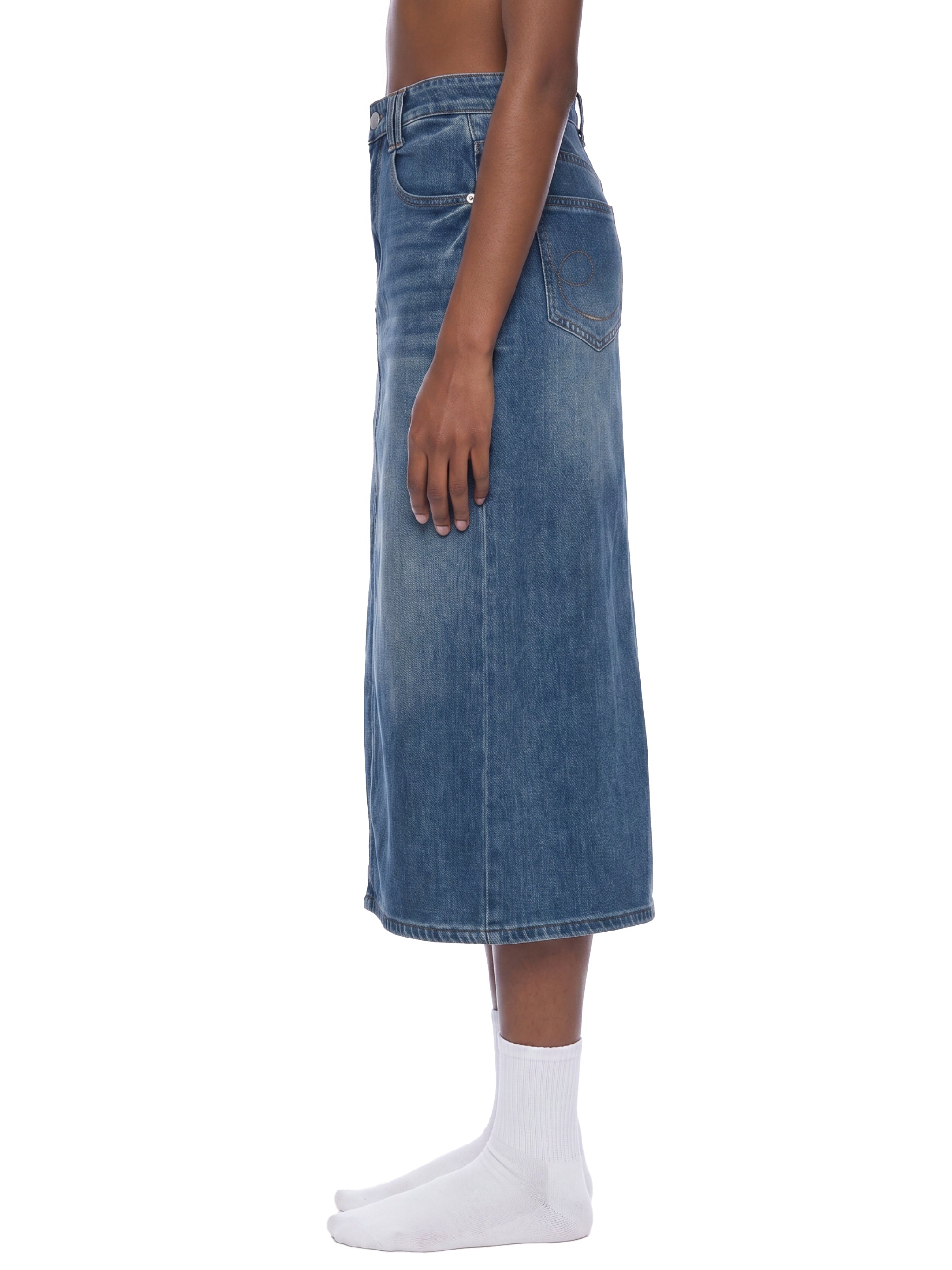 Antimatter Splatter Denim Skirt