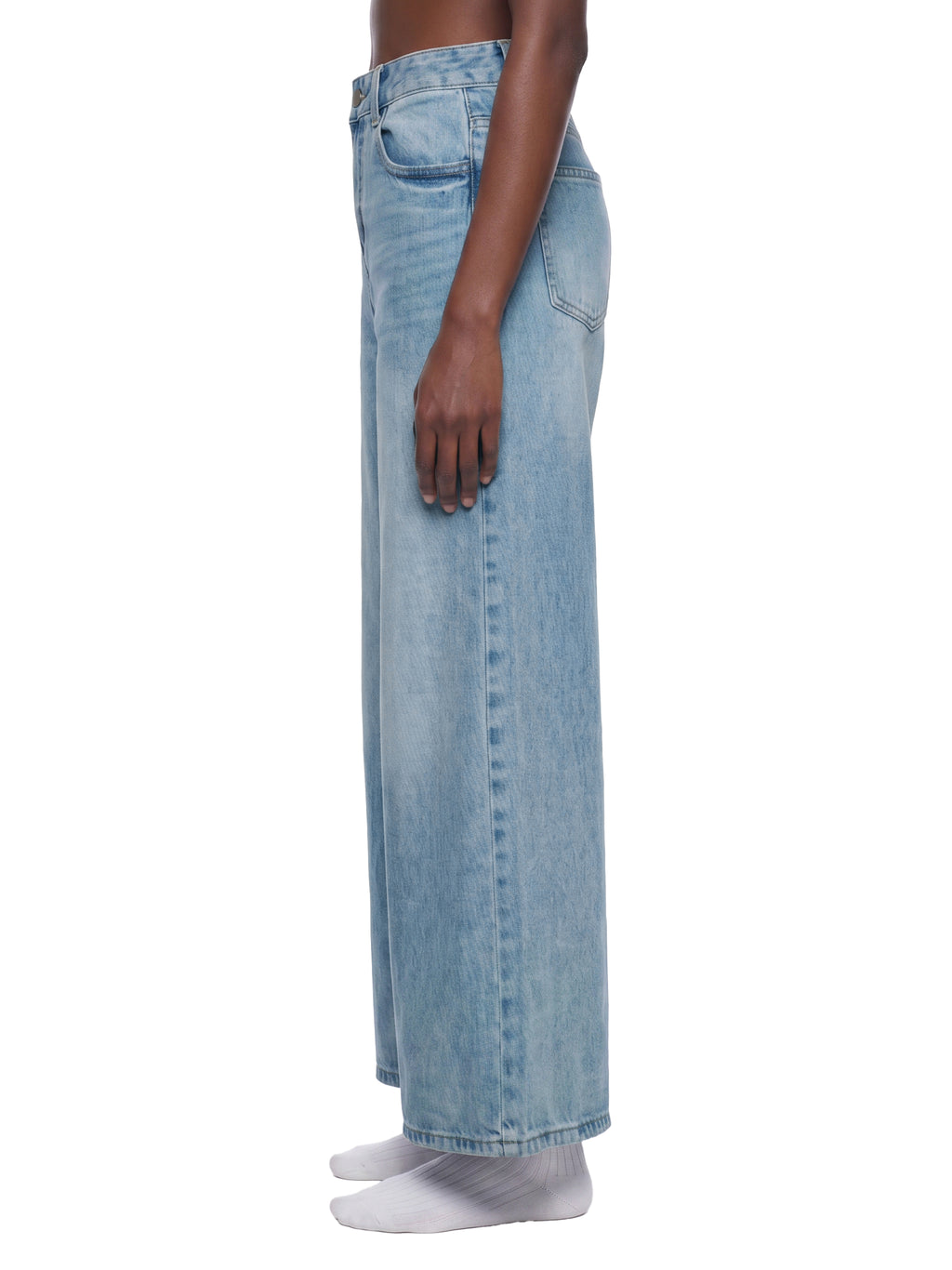 Women’s Artificial Expressions Paint Washed Wide Leg Jeans