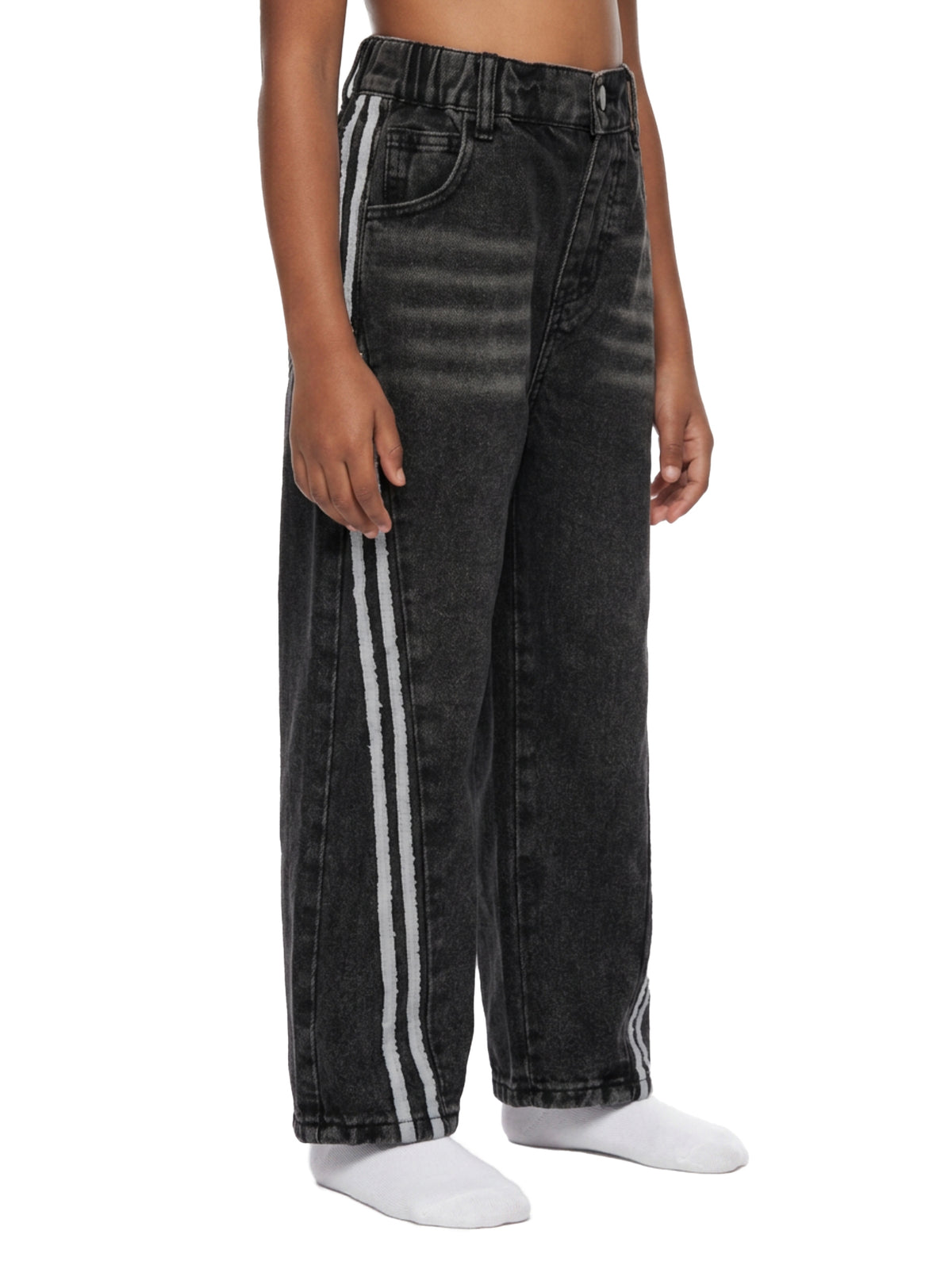 Kid’s Vintage Wash Big A Side Stripe Jeans