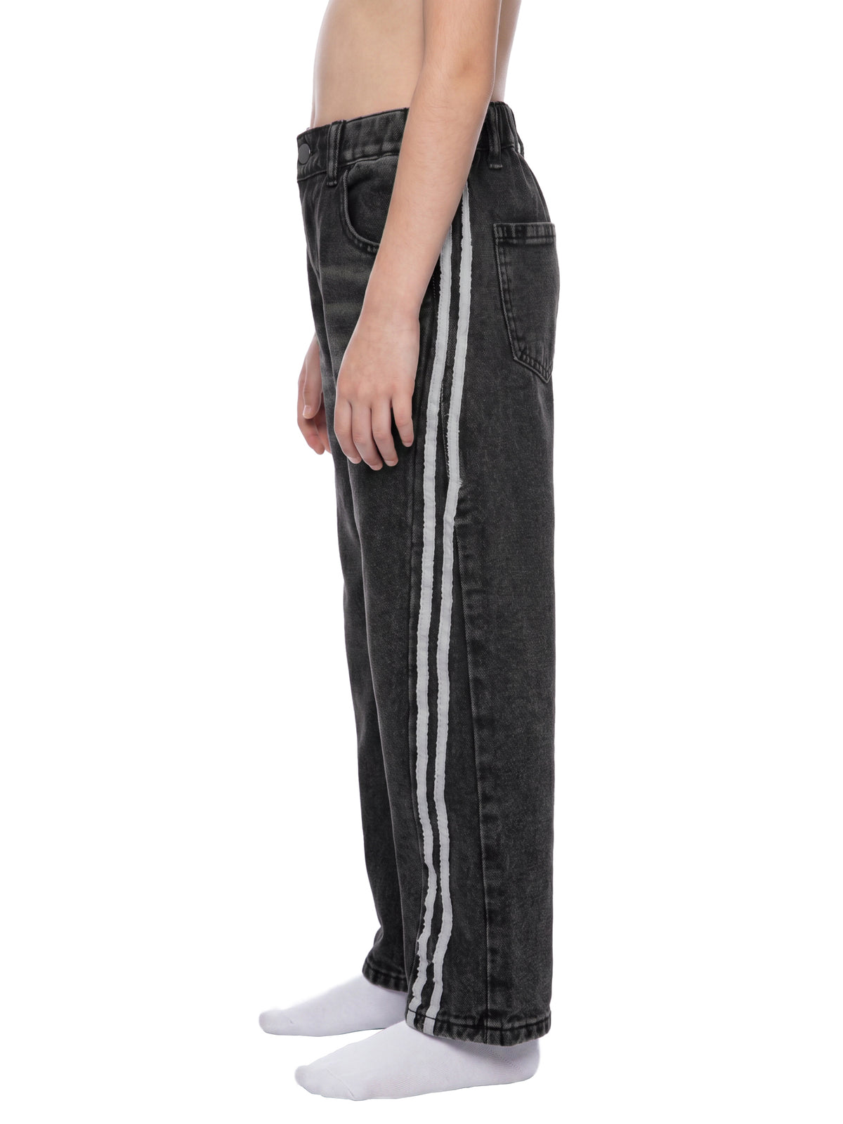 Kid’s Vintage Wash Big A Side Stripe Jeans