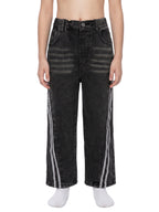 Kid’s Vintage Wash Big A Side Stripe Jeans