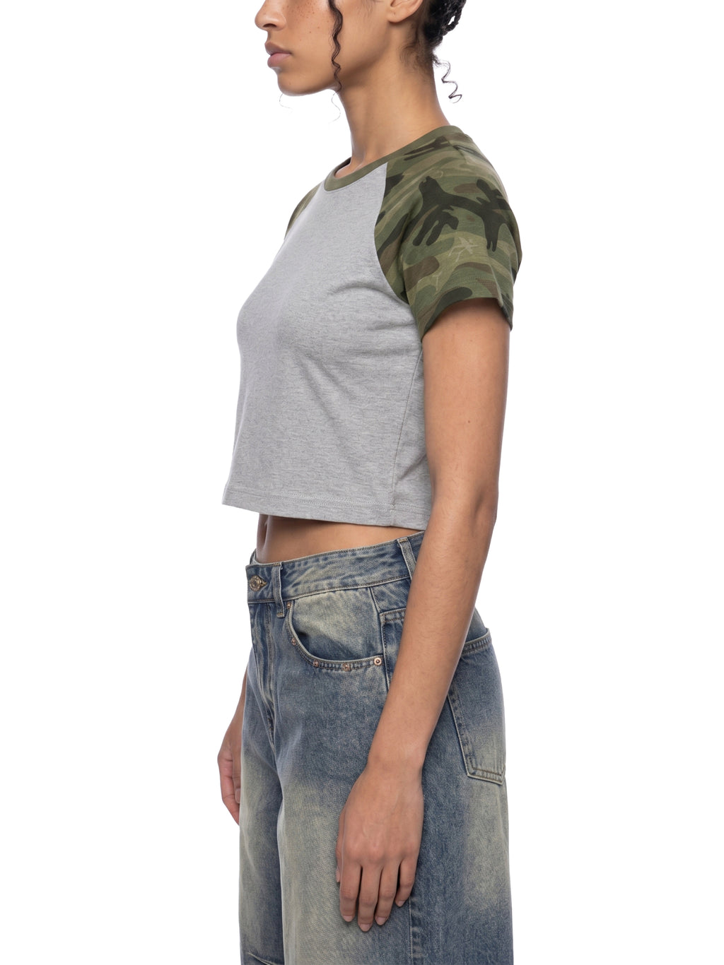 Women’s D.S.T.F. Camo Raglan Crop T-Shirt