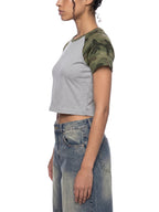 Women’s D.S.T.F. Camo Raglan Crop T-Shirt