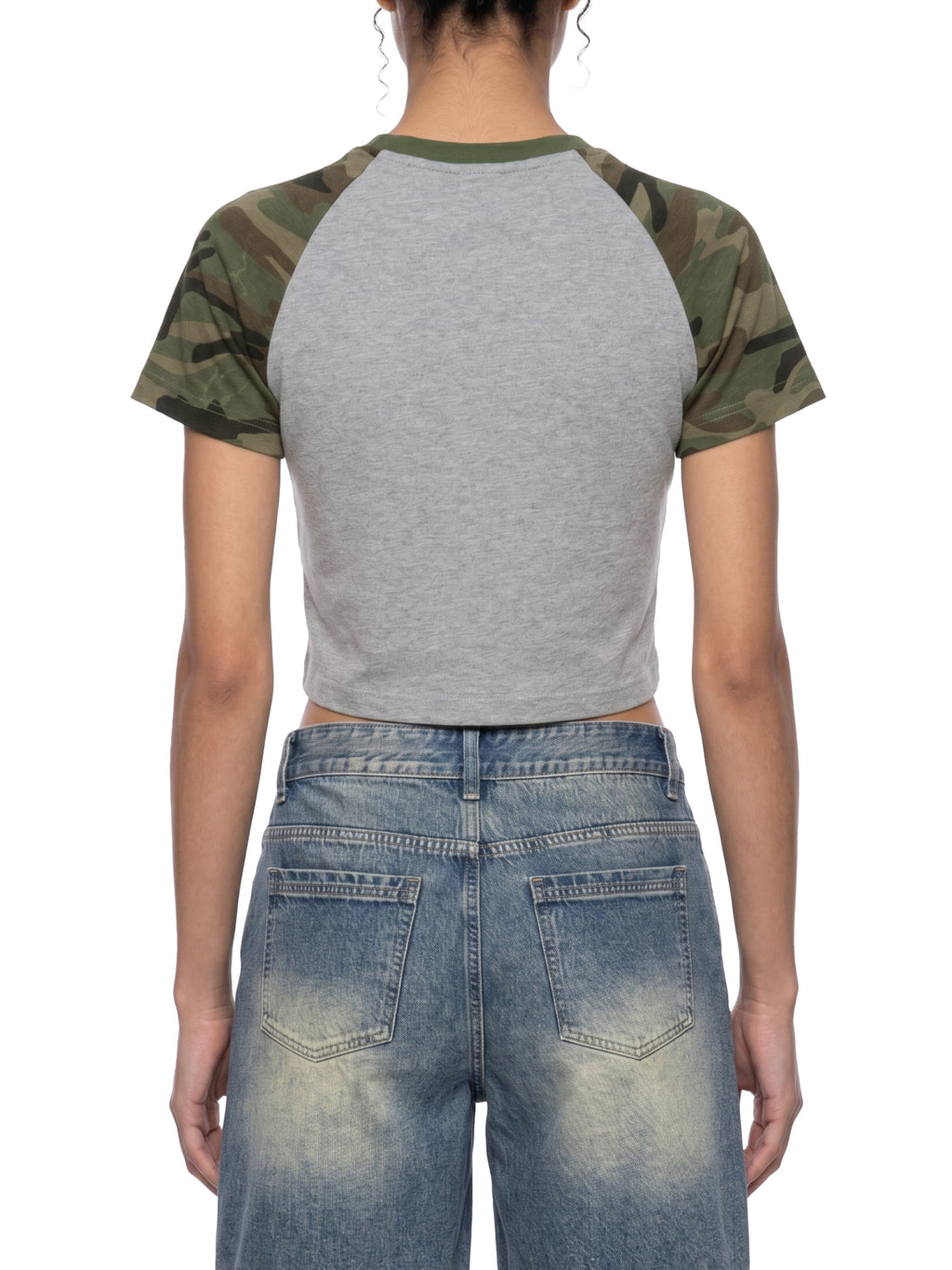 Women’s D.S.T.F. Camo Raglan Crop T-Shirt
