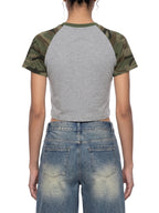 Women’s D.S.T.F. Camo Raglan Crop T-Shirt
