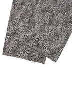 Jeans unisexe coupe large délavé imprimé léopard