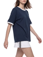 Murder Ink Contrast Edge Ribbed Crewneck T-Shirt