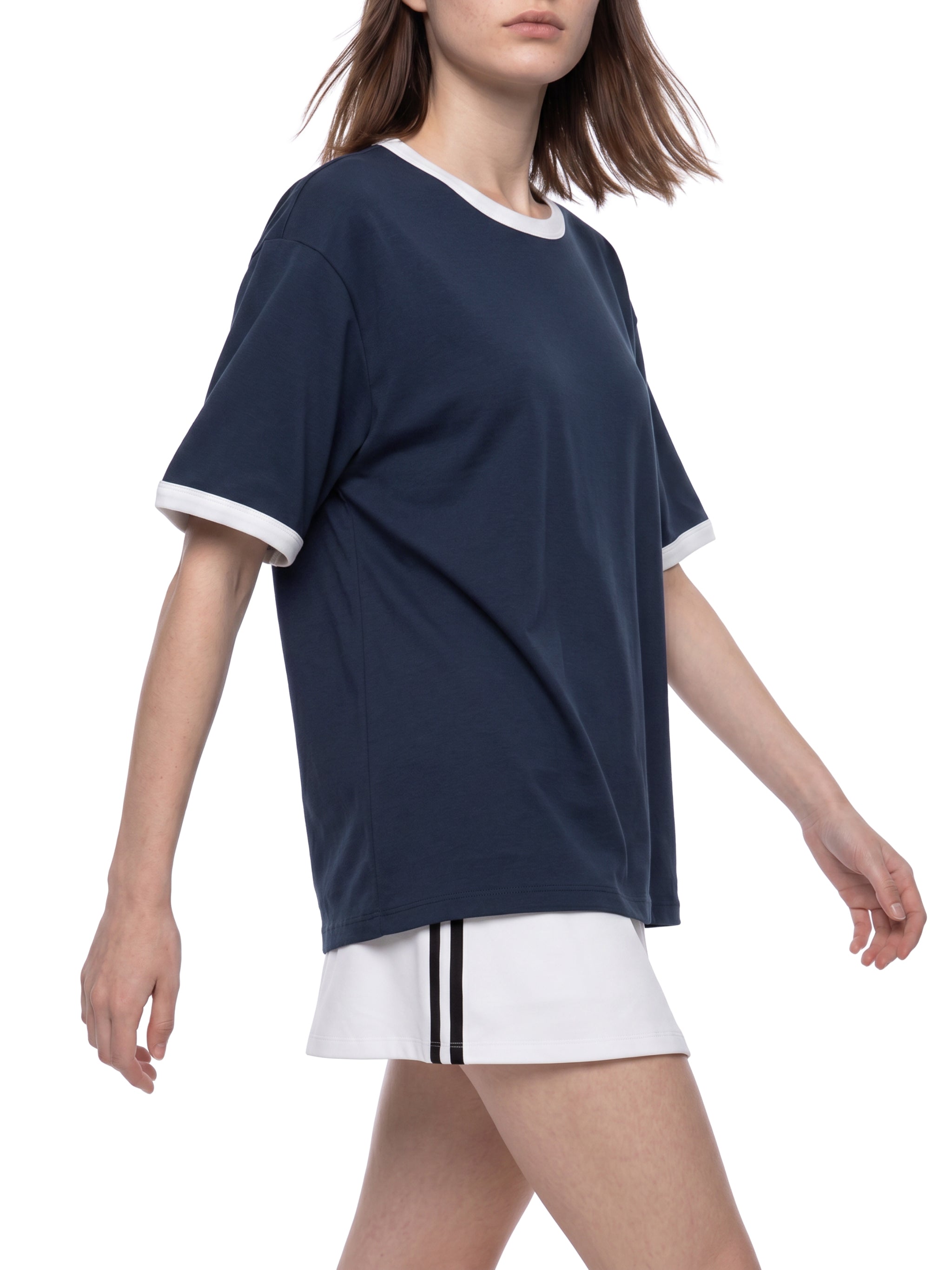 Murder Ink Contrast Edge Ribbed Crewneck T-Shirt