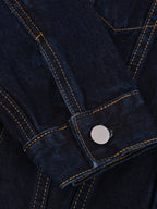 Unisex Vintage Wash Artificial Classic Digital Denim Jacket
