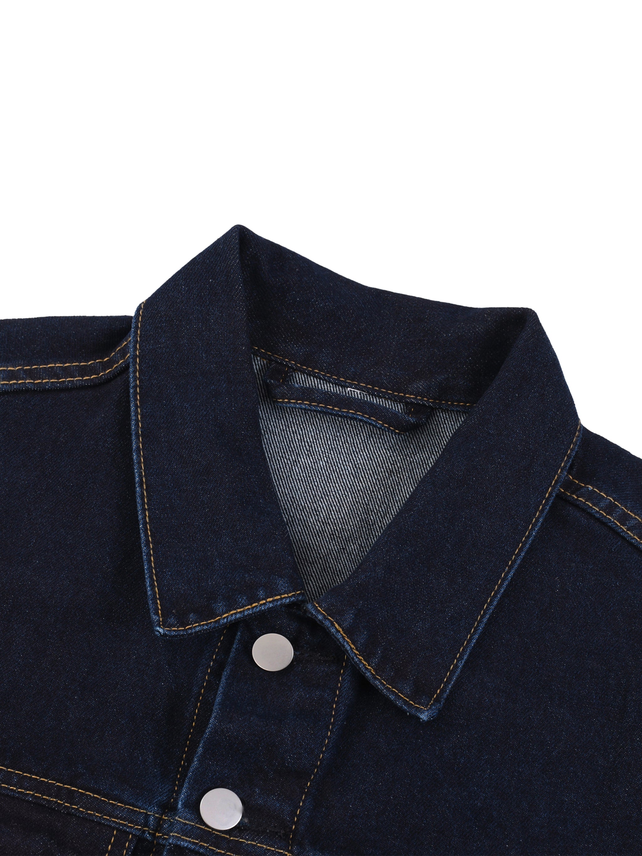 Unisex Vintage Wash Artificial Classic Digital Denim Jacket