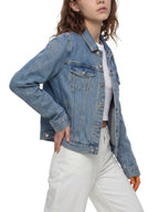 Unisex Vintage Wash Artificial Classic Digital Denim Jacket