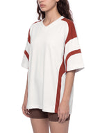 Universal Black And White  V-Neck T-Shirt