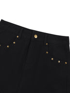 Women's Studded Denim Mini Skirt - ZERO DROP SUPPLY CO.