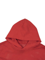 Unisex Artificial Athletics Mesh Sleeveless Hoodie