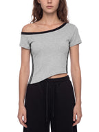 File Not Found Skewed Timeline Off-the-Shoulder T