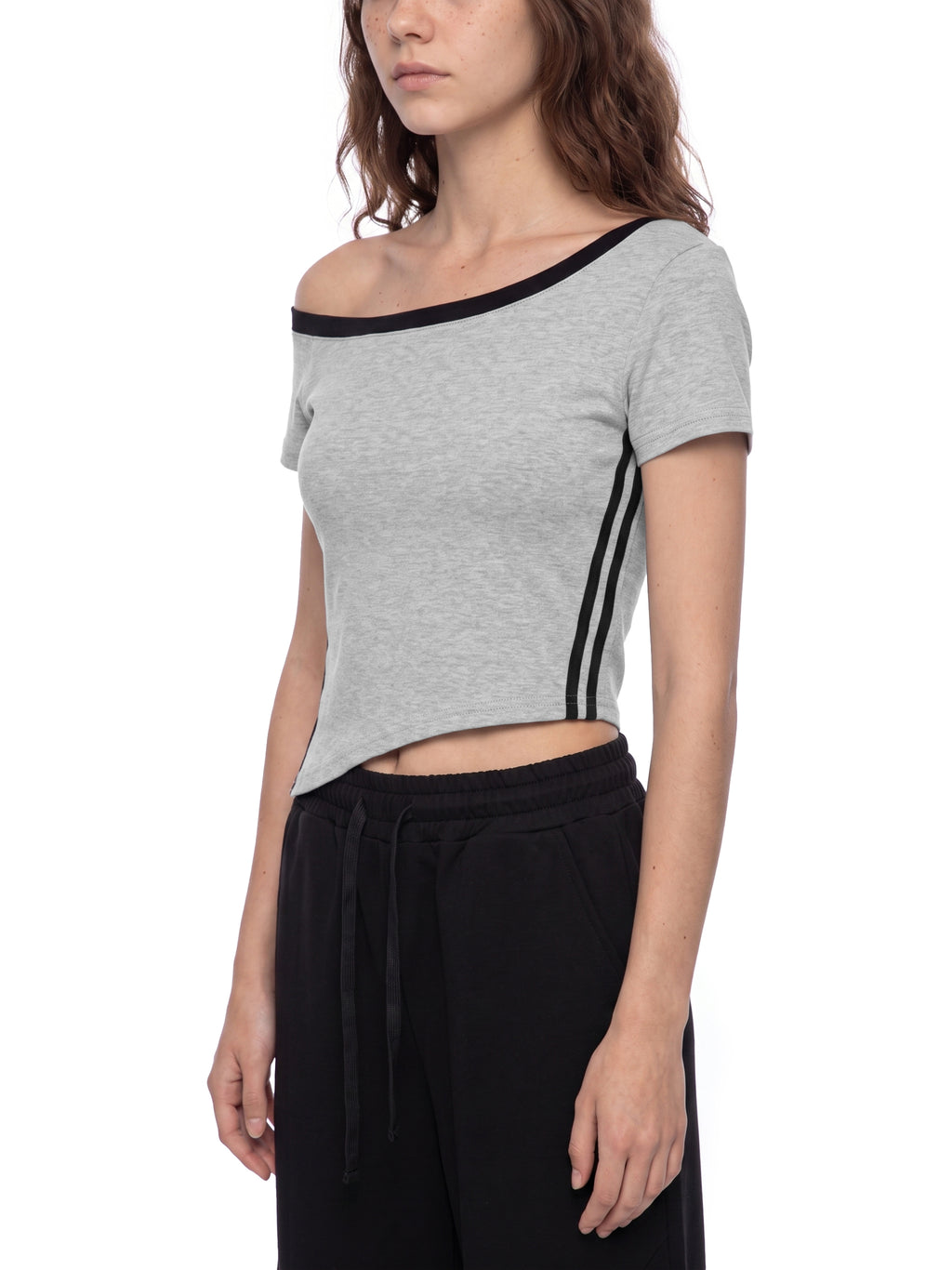 File Not Found Skewed Timeline Off-the-Shoulder T