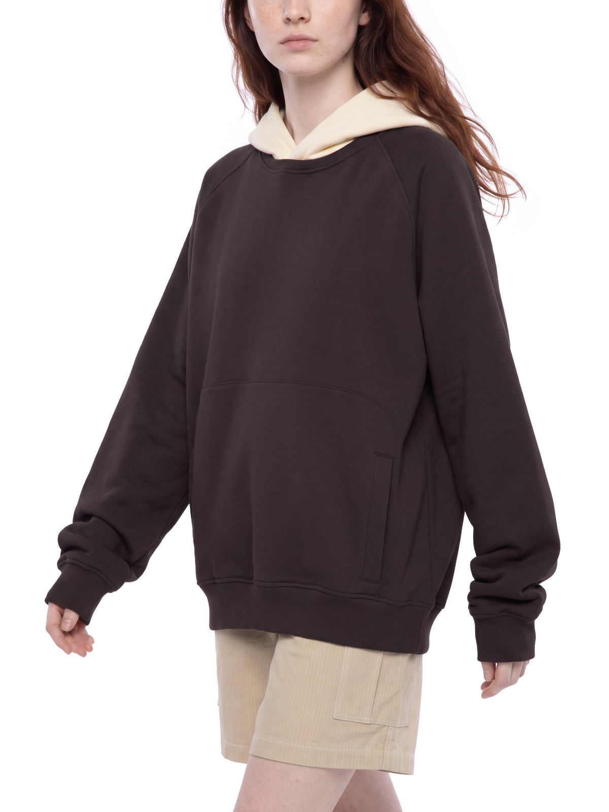 Unisex Fleece Raglan Digitally Enhanced Contrast Hoodie