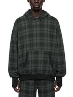 Unisex Plaid Color Block Hoodie