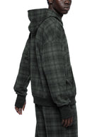 Unisex Plaid Color Block Hoodie