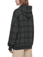 Unisex Plaid Color Block Hoodie