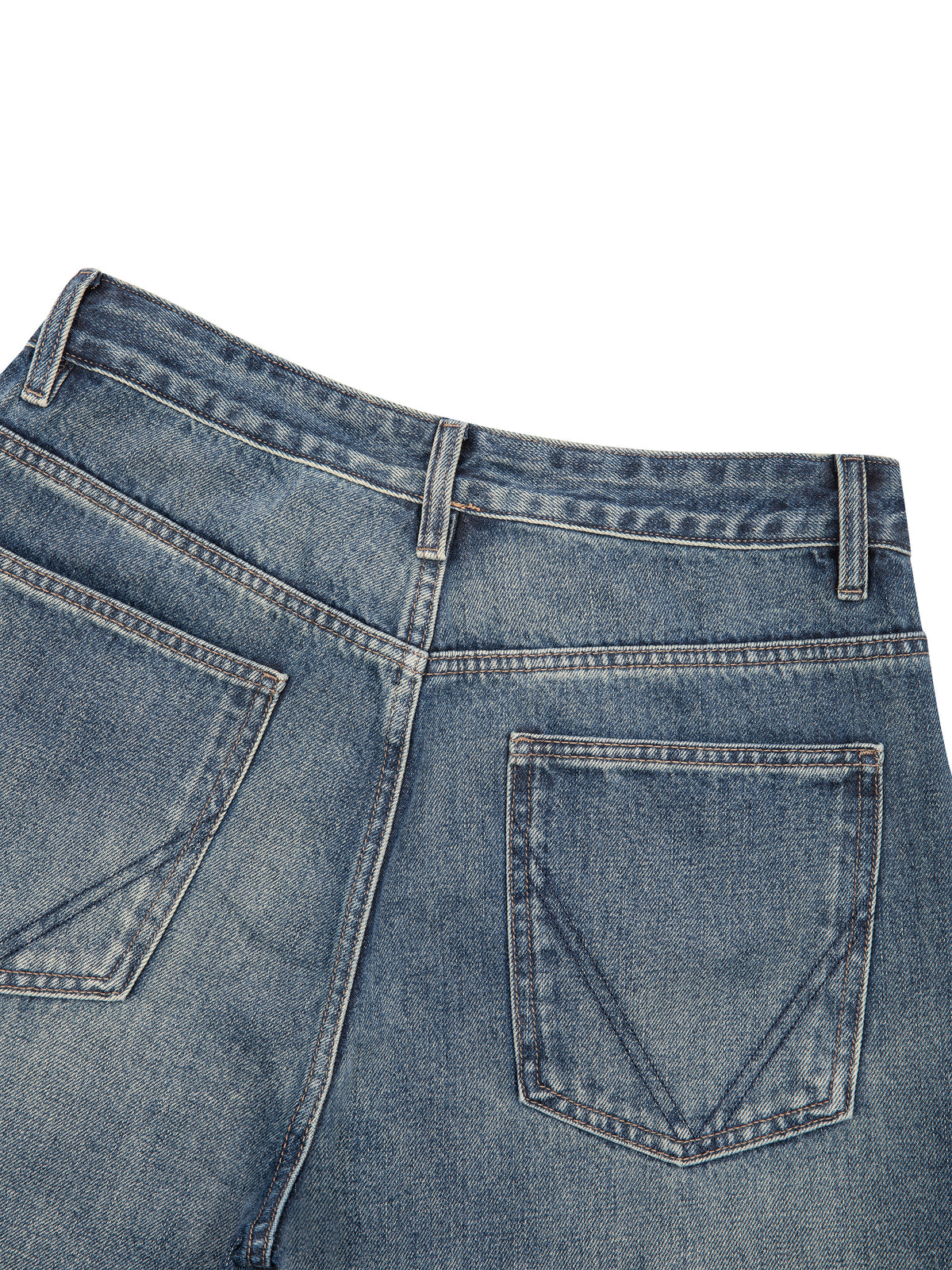 Men's Vintage Wash Straight Leg Denim Jeans