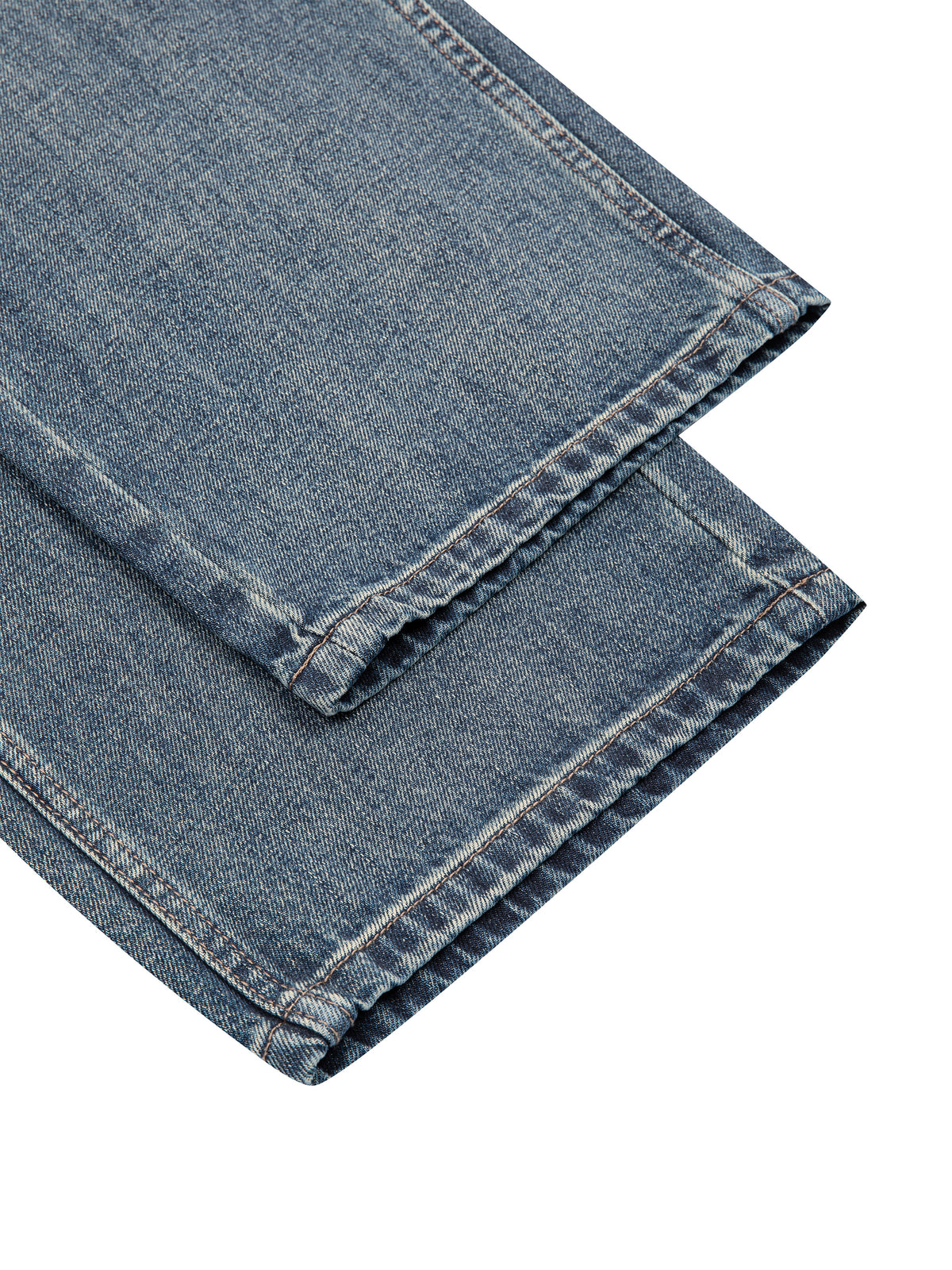 Men's Vintage Wash Straight Leg Denim Jeans
