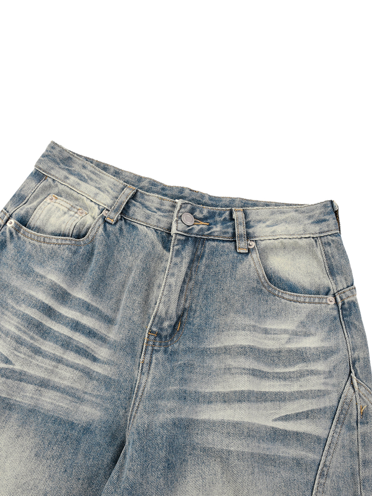 Women’s Vintage Wash Digital Wide Leg Denim Jeans