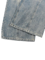 Women’s Vintage Wash Digital Wide Leg Denim Jeans