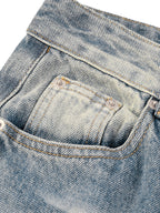 Women’s Vintage Wash Digital Wide Leg Denim Jeans