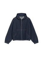 Men's Boxy Digital Wash Hooded Denim