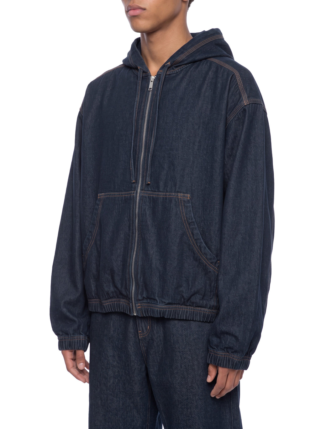 Men's Boxy Digital Wash Hooded Denim