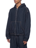 Men's Boxy Digital Wash Hooded Denim